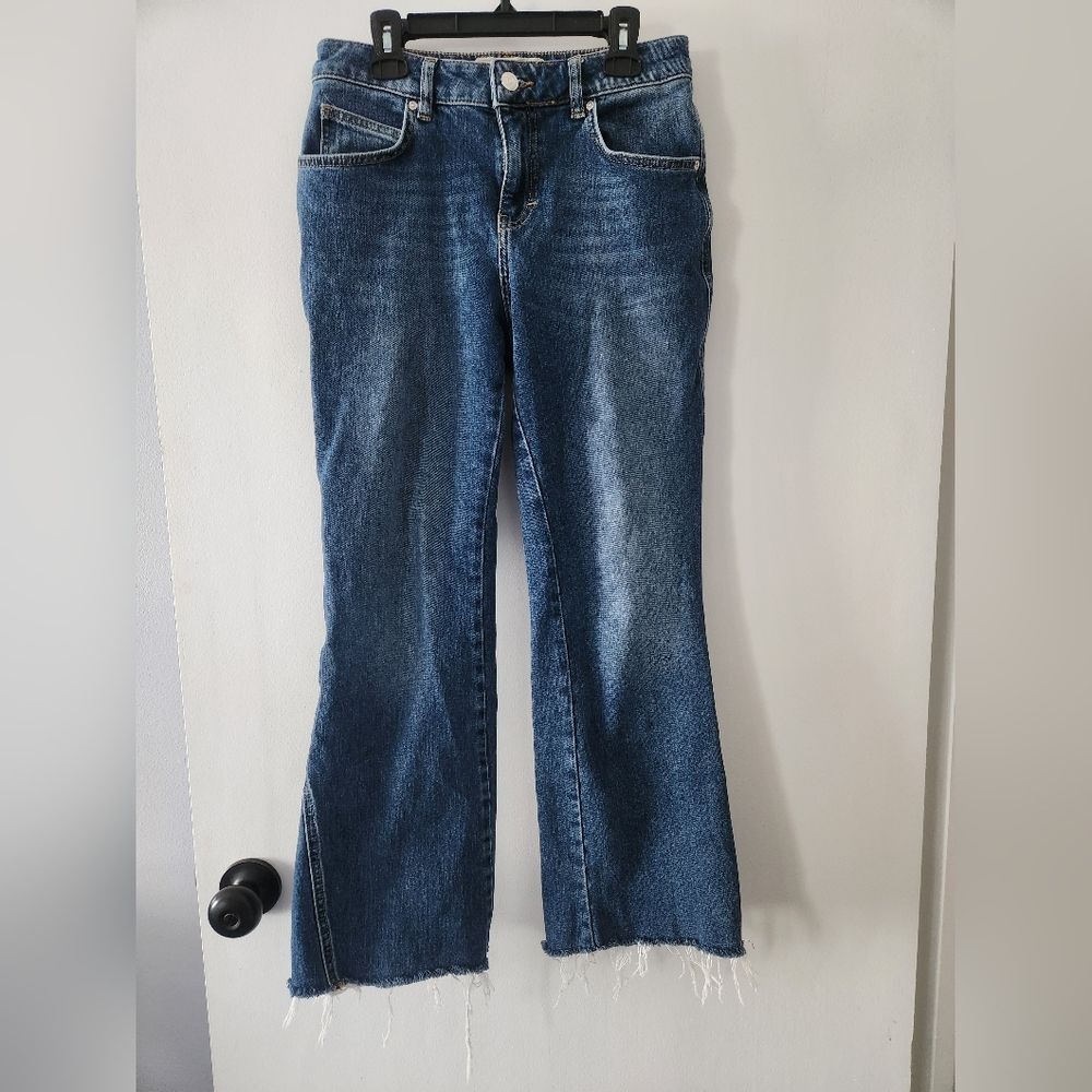 Free People Raw Hem Flare Jeans Size 27R